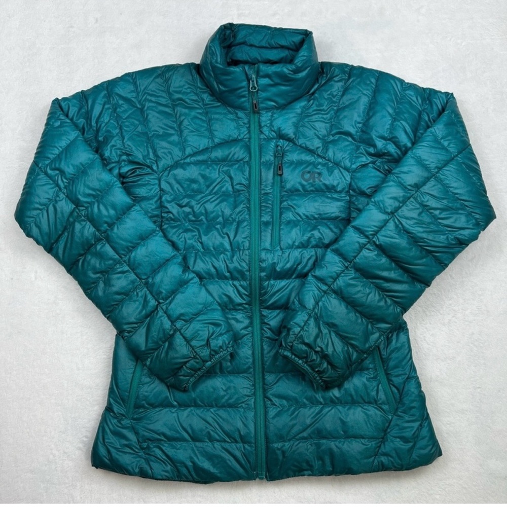 Outdoor Research Helium Down Jacket Puffer Women’s Small Blue